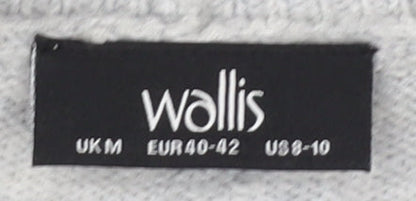 Womens UK Size M Wallis Grey Cardigan Jumper