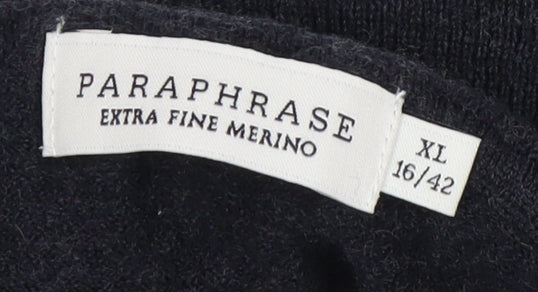 Womens UK Size XL Paraphrase Black Pullover Jumper