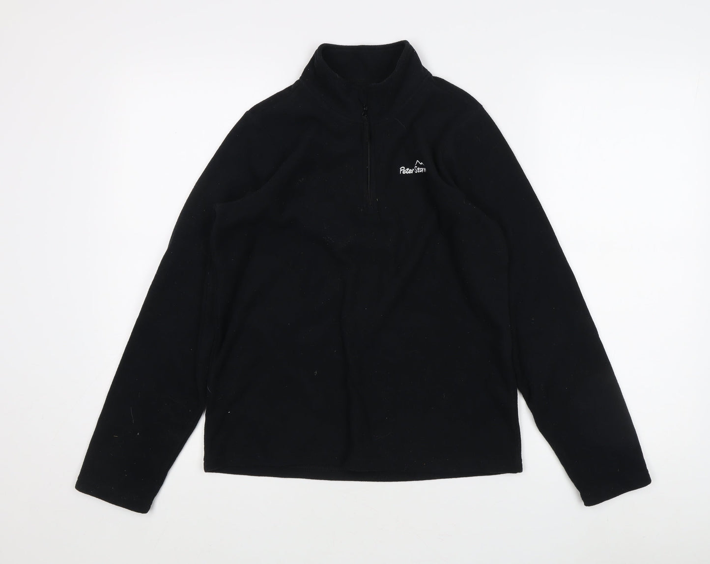 Peter Storm Boys Black Fleece Sweatshirt, 13 Years, 1/4 Zip