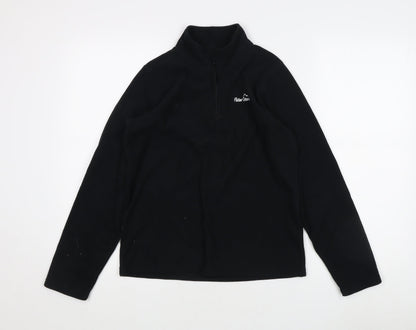 Peter Storm Boys Black Fleece Sweatshirt, 13 Years, 1/4 Zip