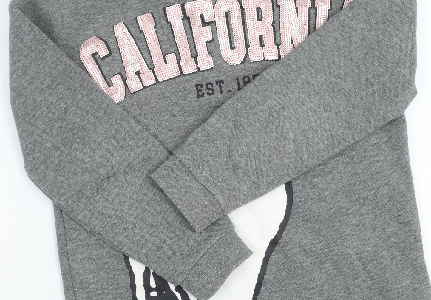 Peanuts Girls' Grey Snoopy Sweatshirt, 9 Years, Pullover Style