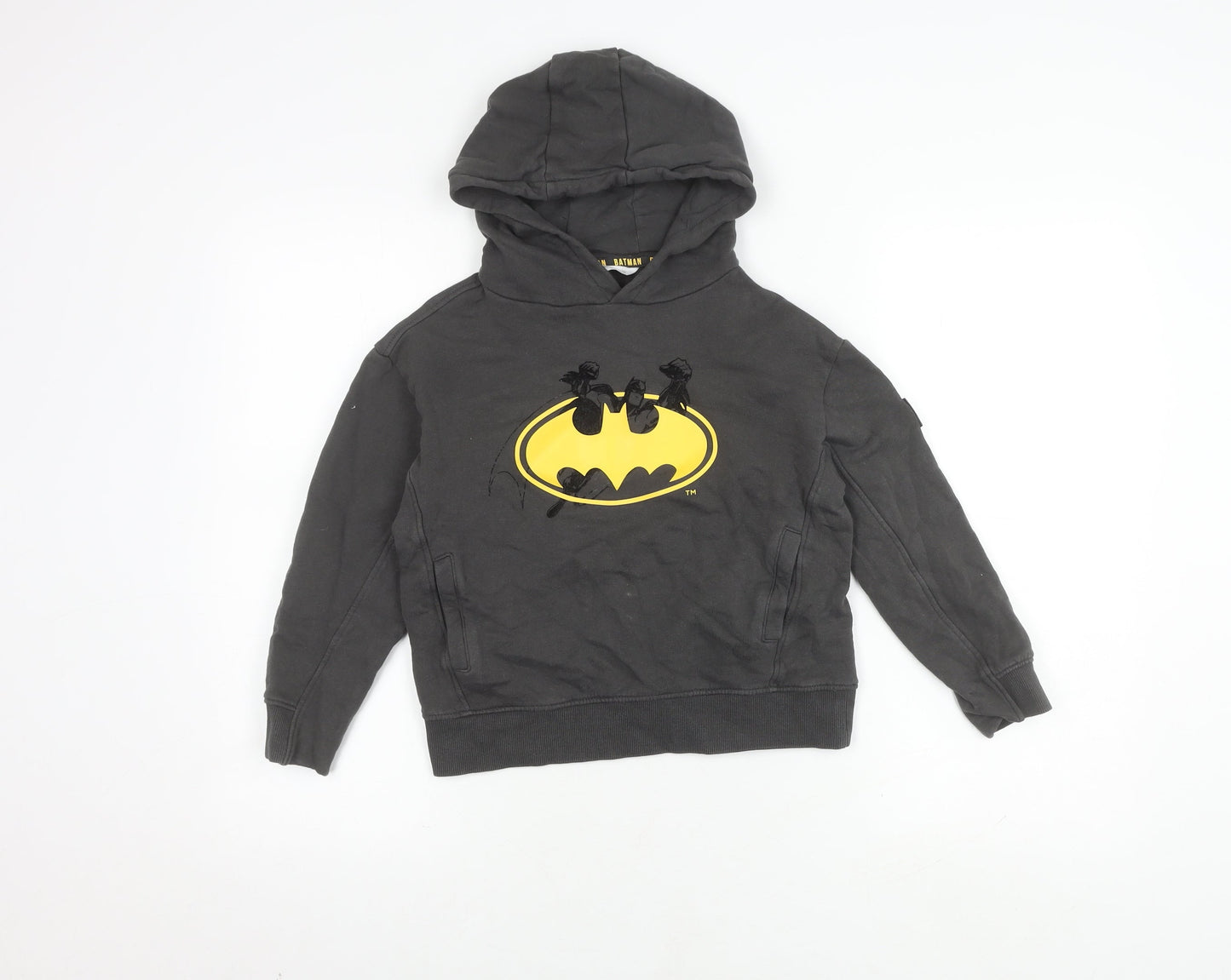 MNG Boys Black Batman Hoodie 9-10 Years Pullover