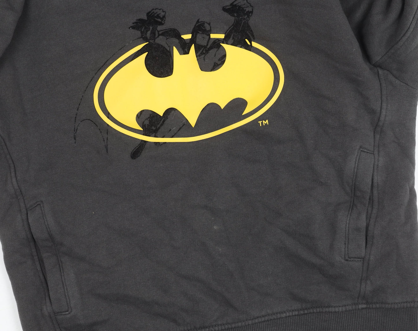 MNG Boys Black Batman Hoodie 9-10 Years Pullover