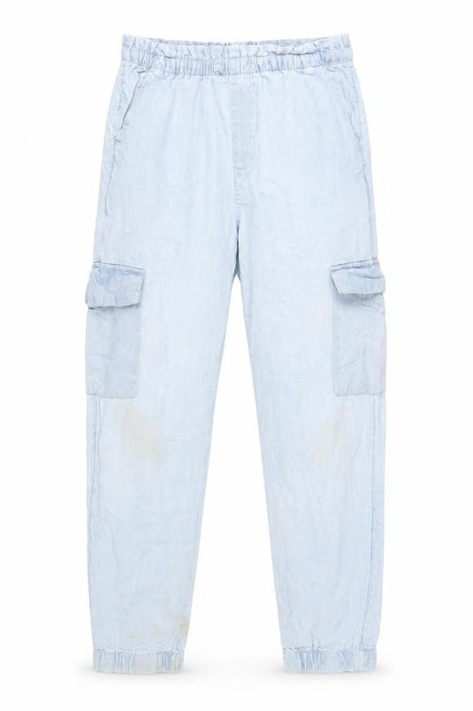 Abercrombie & Fitch Kids Girls Blue Cargo Trousers, Size 13-14
