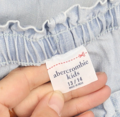 Abercrombie Kids Girls Blue Cargo Trousers, Size 13-14