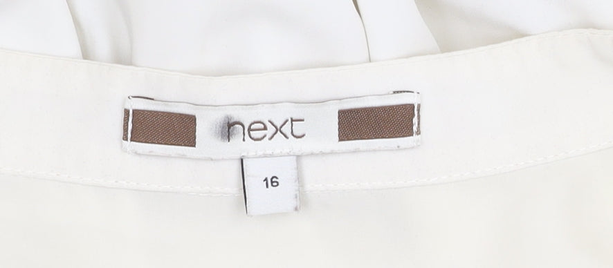 Womens UK Size 16 NEXT White Basic Blouse