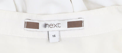 Womens UK Size 16 NEXT White Basic Blouse