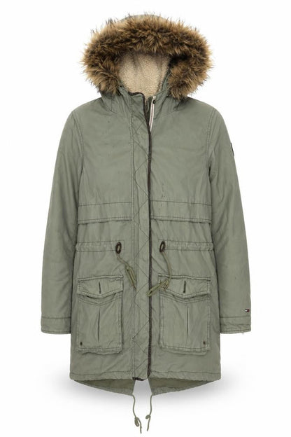 Tommy Hilfiger Women's Green Parka Jacket S
