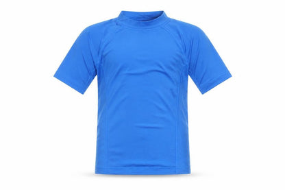 Front view of Lands' End boys’ blue short sleeve top -, size S, 6-7 years
