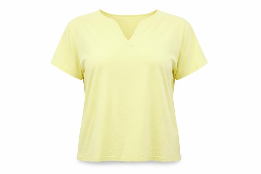 Womens UK Size XL Isle Essentials Yellow Basic T-Shirt