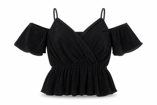 BIBA Women's Black Wrap Blouse, Size 10, New