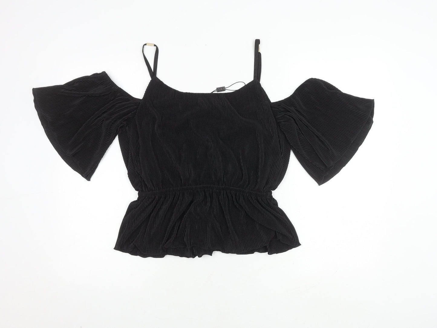 BIBA Women's Black Wrap Blouse, Size 10, New