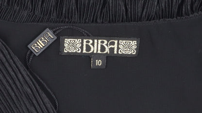 BIBA Women's Black Wrap Blouse, Size 10, New