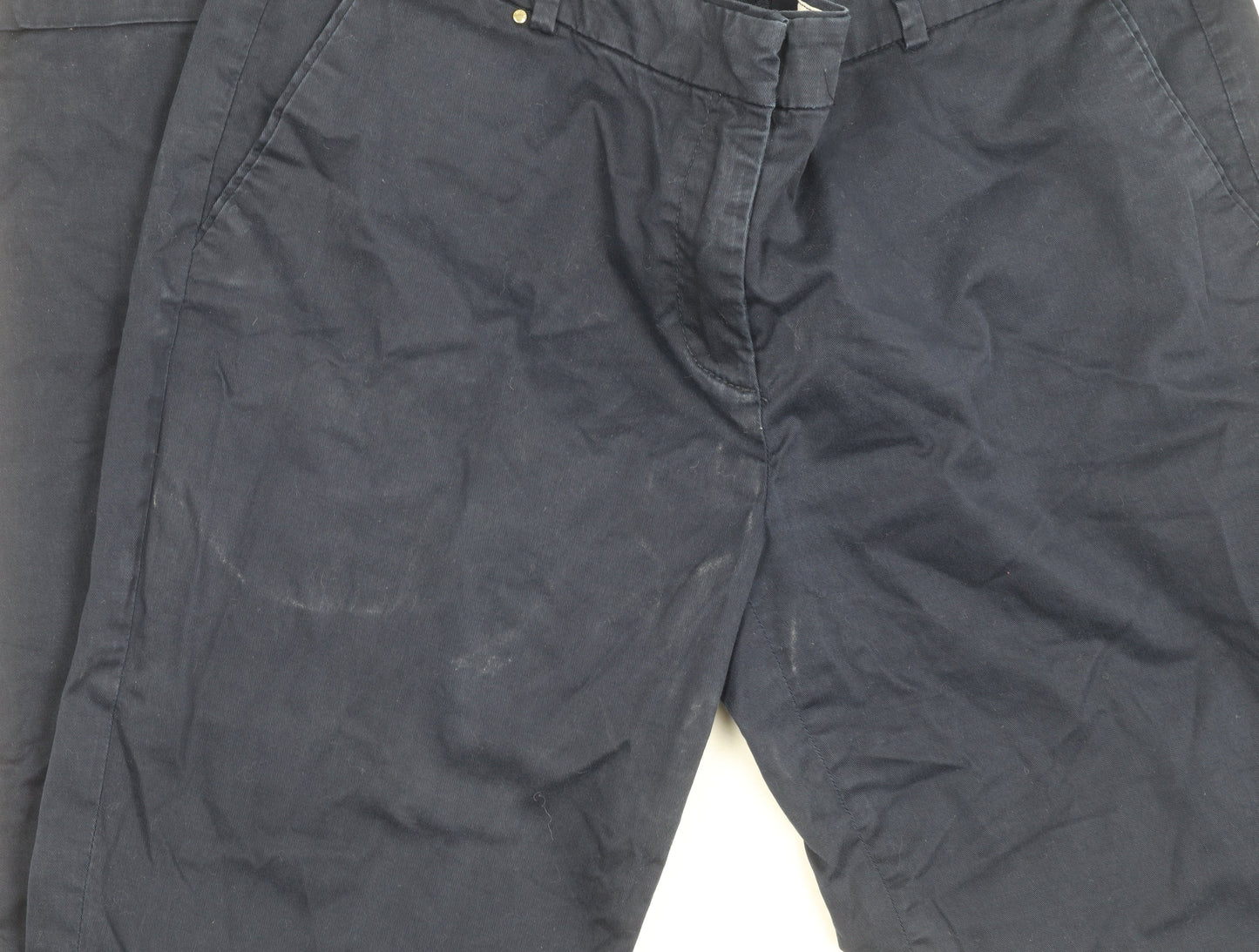 Esprit Men's Blue Chino Trousers L Regular Straight