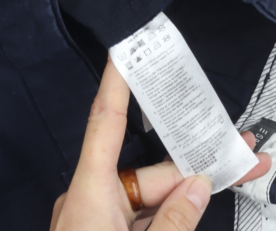 Esprit Men's Blue Chino Trousers L Regular Straight