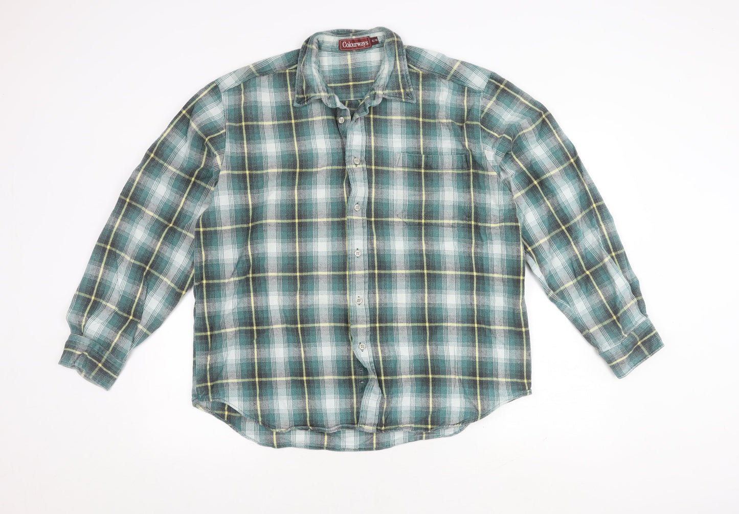 Colourways Men's Multicoloured Check Cotton Shirt 42/44