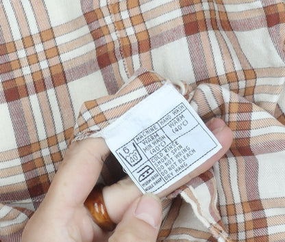 House of Fraser Men's Brown Plaid Long Sleeve Shirt