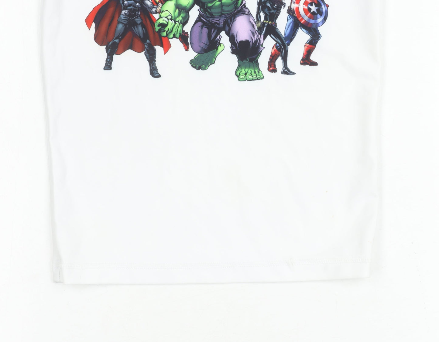 Next Boys Marvel T-Shirt White 7 Years Short Sleeve UV Protection