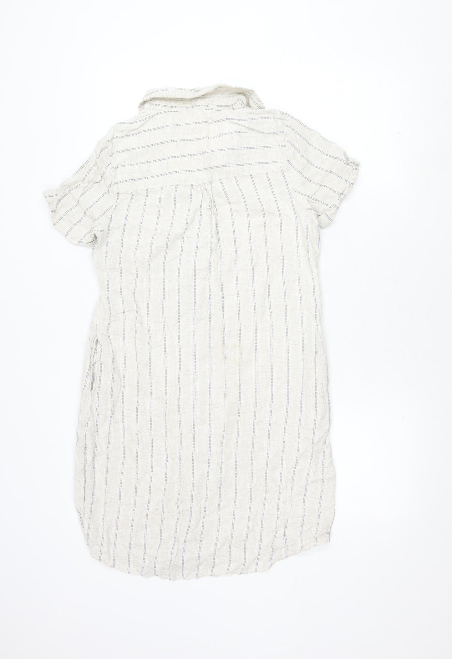 Jopra Women's Ivory Striped Shirt Dress M