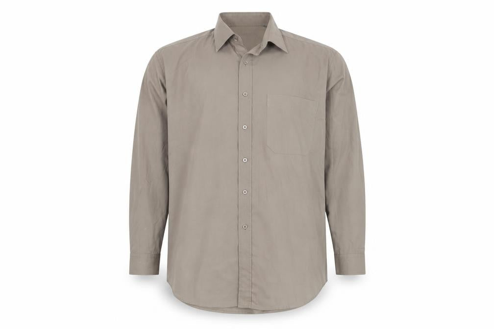 John Curtis Men's Beige Long Sleeve Button-Up Shirt