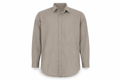 John Curtis Men's Beige Long Sleeve Button-Up Shirt