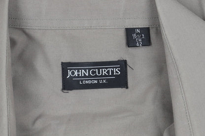 John Curtis Men's Beige Long Sleeve Button-Up Shirt