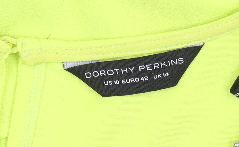 Dorothy Perkins Women’s Green Sleeveless Dress Size 14