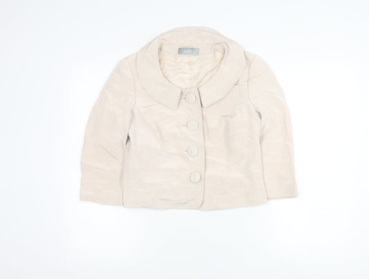 Wallis Beige Women's Blazer Size 10 Casual Spring