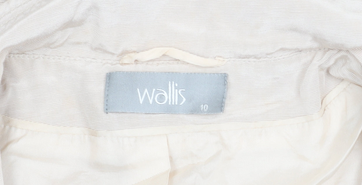 Wallis Beige Women's Blazer Size 10 Casual Spring