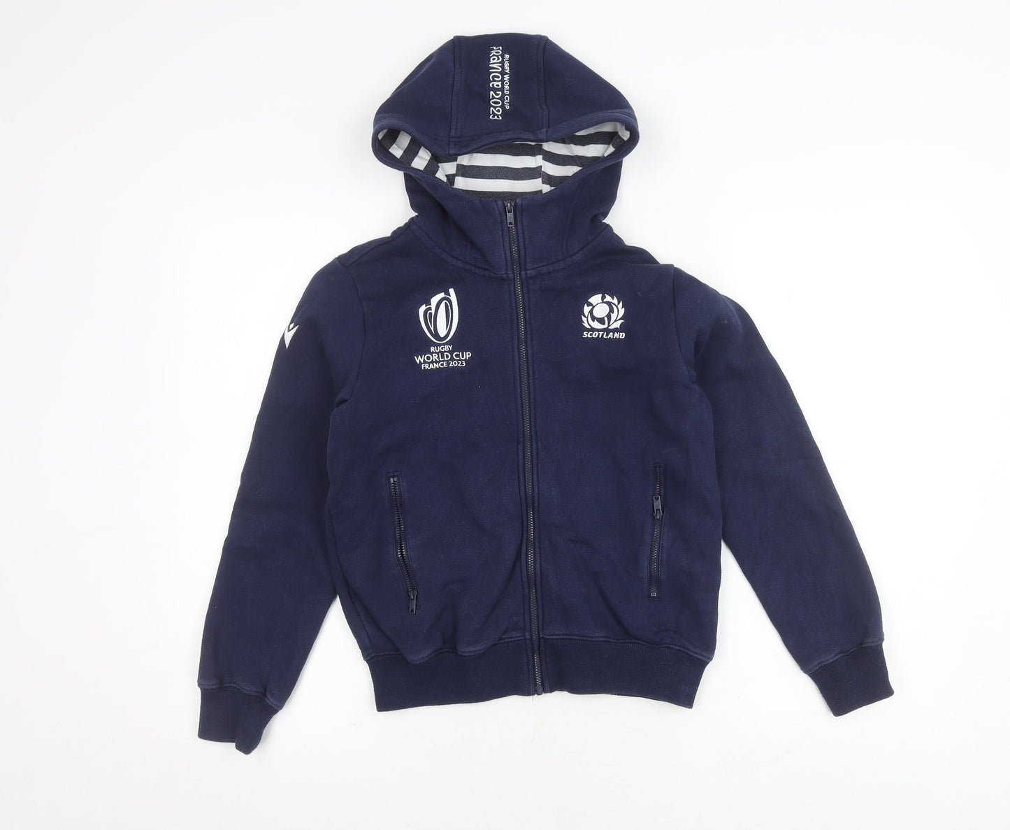 Boys Blue Rugby World Cup Jacket M - Hooded Full Zip