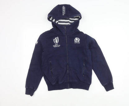 Boys Blue Rugby World Cup Jacket M - Hooded Full Zip