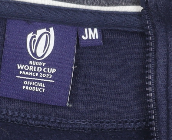 Boys Blue Rugby World Cup Jacket M - Hooded Full Zip