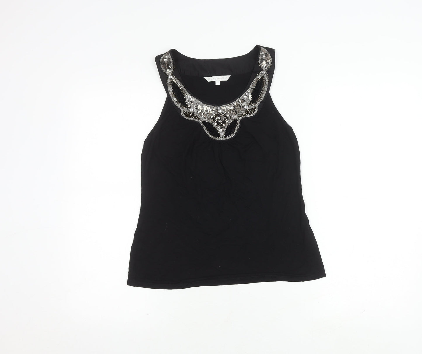 Womens UK Size 12 Rocha John Rocha Black Camisole Blouse