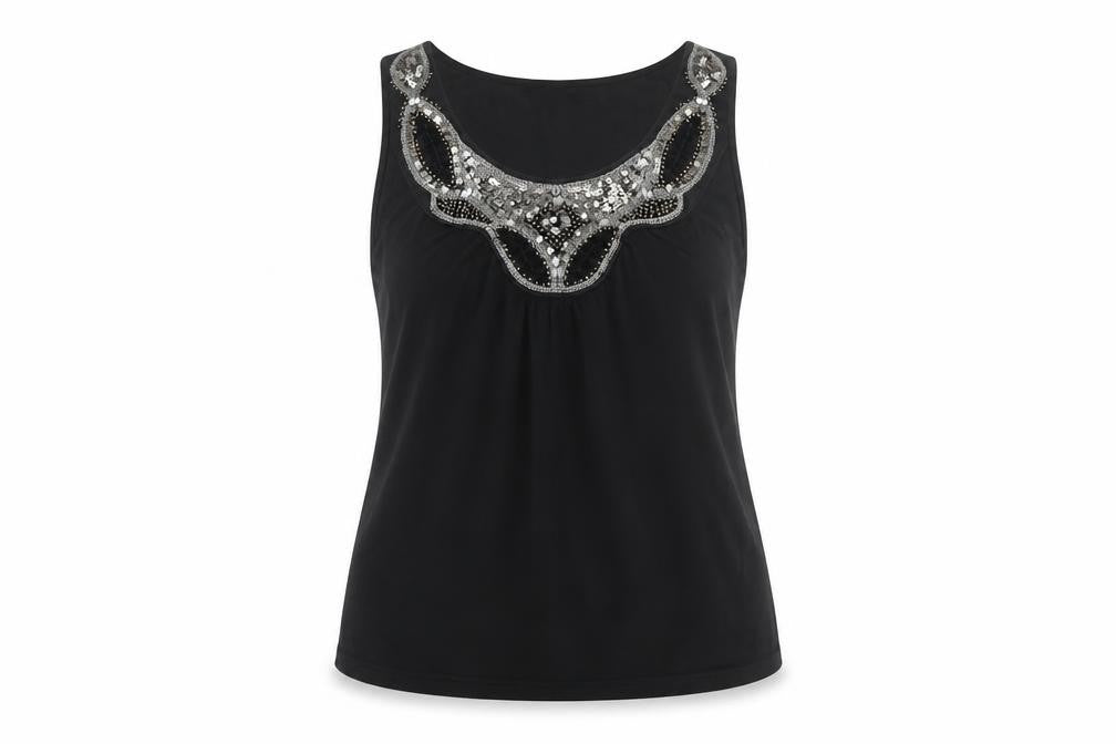 Womens UK Size 12 Rocha John Rocha Black Camisole Blouse