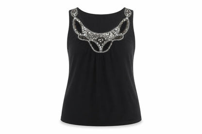 Womens UK Size 12 Rocha John Rocha Black Camisole Blouse