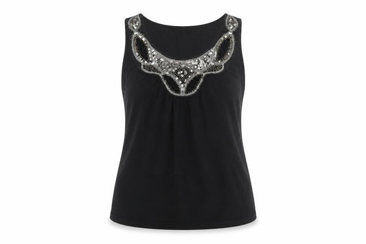Womens UK Size 12 Rocha John Rocha Black Camisole Blouse