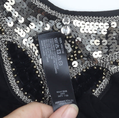 Womens UK Size 12 Rocha John Rocha Black Camisole Blouse