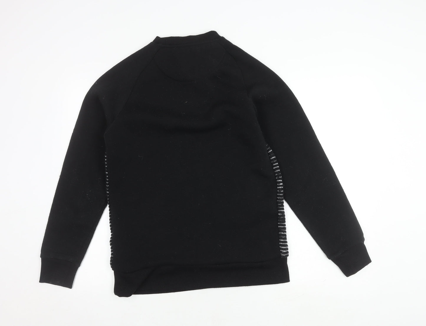 Brave Soul Men's Black Stripe Pullover Jumper Small