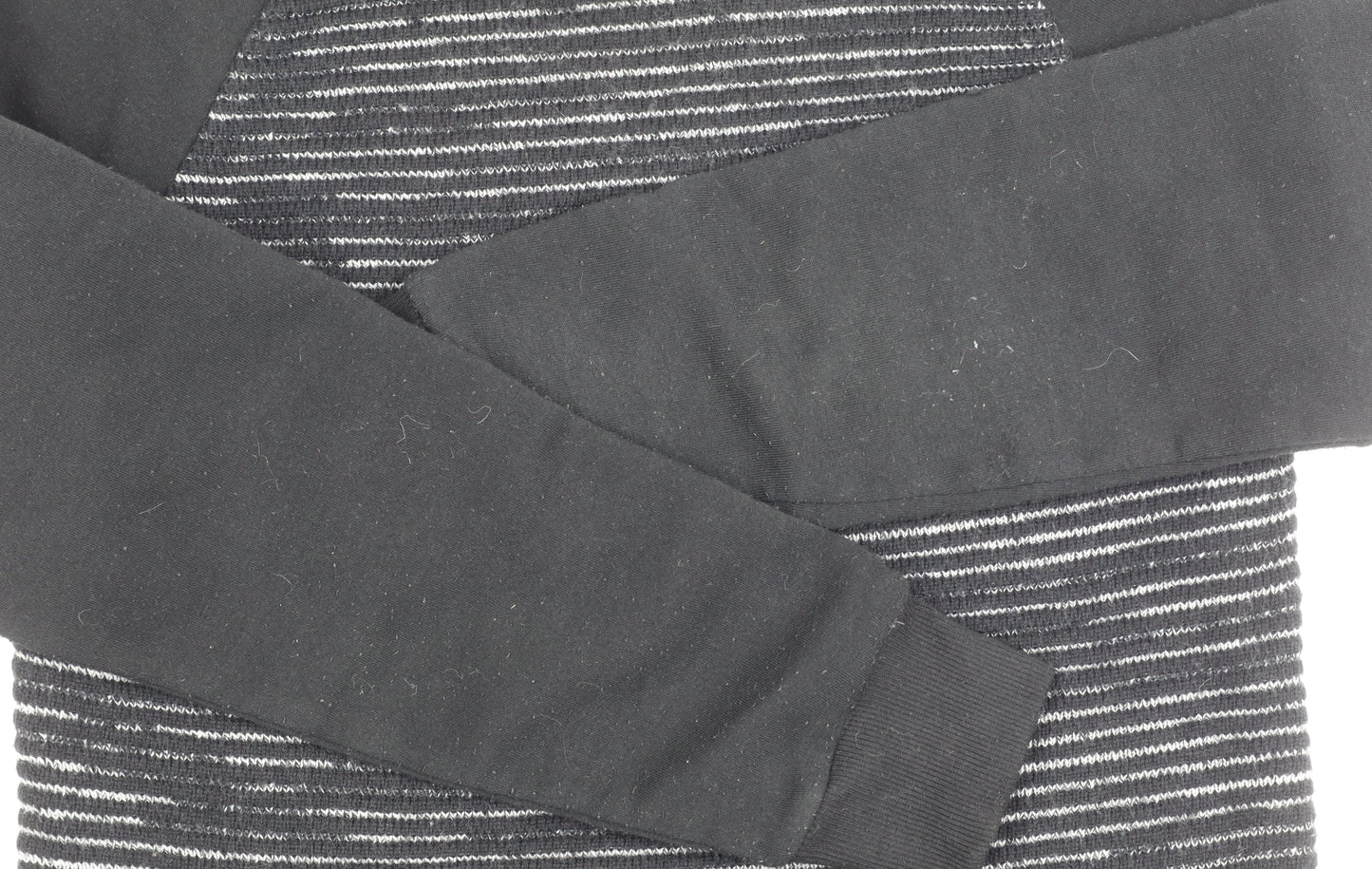 Brave Soul Men's Black Stripe Pullover Jumper Small