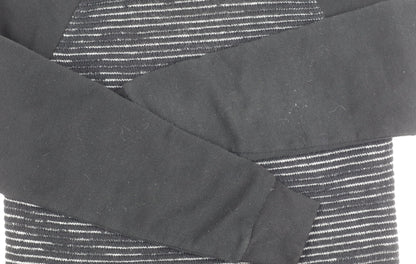 Brave Soul Men's Black Stripe Pullover Jumper Small