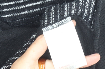 Brave Soul Men's Black Stripe Pullover Jumper Small