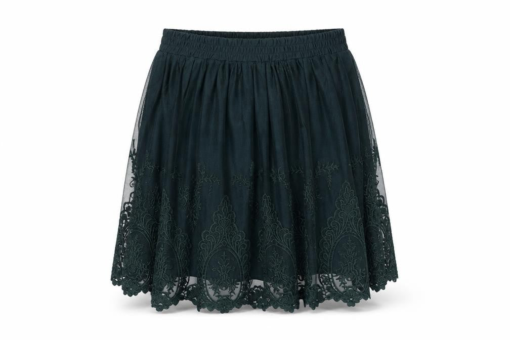 Womens UK Size 8 FOREVER 21 A-Line Lace Skirt