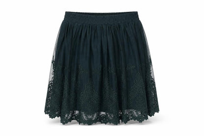 Womens UK Size 8 FOREVER 21 A-Line Lace Skirt
