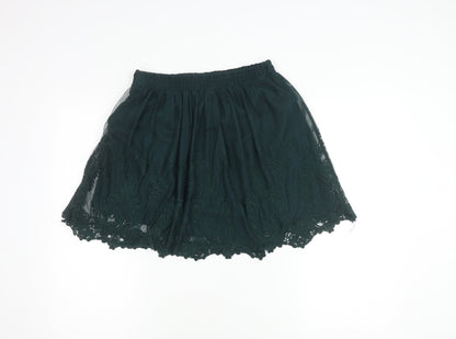 Forever 21 Women’s Green A-Line Short Lace Skirt