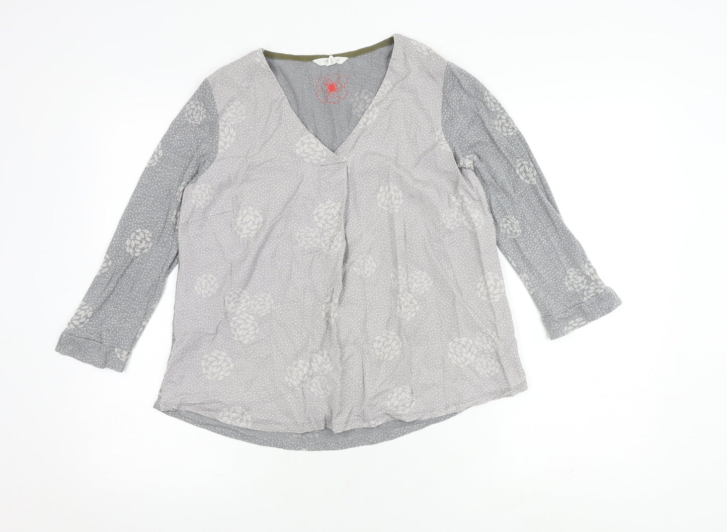 Womens UK Size 10 White Stuff Grey Basic Blouse