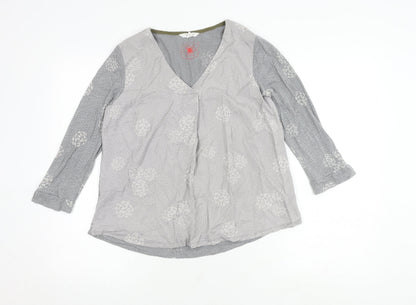 Womens UK Size 10 White Stuff Grey Basic Blouse