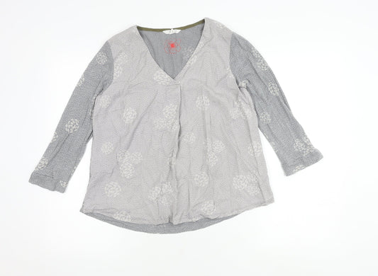 Womens UK Size 10 White Stuff Grey Basic Blouse