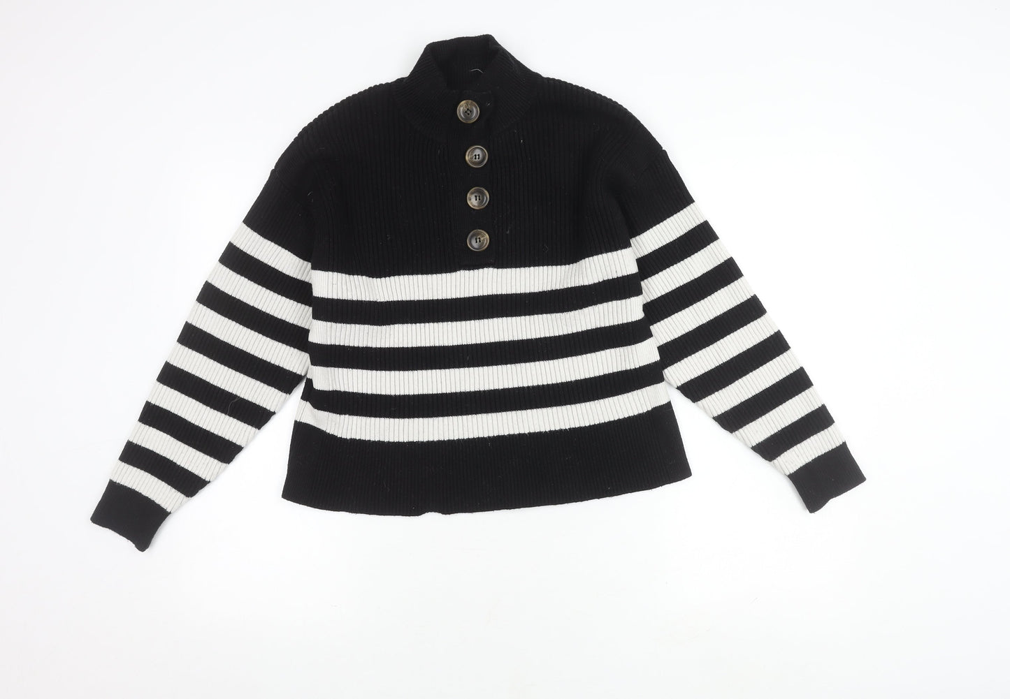 Womens UK Size 12 MNG Black Pullover Jumper