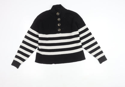 Womens UK Size 12 MNG Black Pullover Jumper