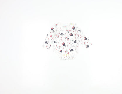 Disney Minnie Mouse Floral White Babygrow, 6-9 Months